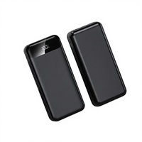 Batterie externe en plastique 20 000 mAh haute capacité, charge ultra-rapide, portable, logo personnalisé, cadeau, batterie au lithium polymère, écran LED