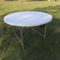 Outdoor-Gastronomieausstattung: 5FT 10-Sitzer Hochzeits-Klapptisch aus weißem Kunststoff für Veranstaltungen