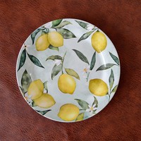 Tasse en céramique en forme de citron Style rétro nordique vaisselle en céramique bol de citron tasse assiette de Cuisine occidentale assiettes profondes ménagères