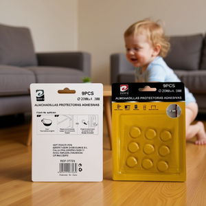 Coussinets anti-collision Erpsl 20 mm x 4,3 mm, 9 pièces, coussinets de protection adhésifs pour les bords des meubles - Product Image 2