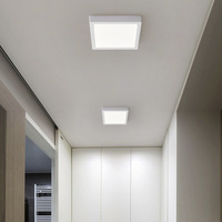 Plafonnier LED moderne IP44 à montage en surface, cadre PP, 100LM/W, 6W-24W, sans bordure, pour la maison, le bureau, le plafond