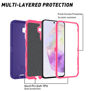 Étui de téléphone robuste pour <span class=keywords><strong>Samsung</strong></span> Galaxy A37 A57 A27 A07 A17 A56 A55 A54, protection résistante aux chocs, robuste et durable - Product Image 2