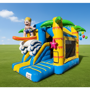 Château gonflable <span class=keywords><strong>de</strong></span> surf en bord <span class=keywords><strong>de</strong></span> mer avec toboggan, château gonflable d'extérieur et d'intérieur, combo château gonflable pour enfants, toboggan <span class=keywords><strong>de</strong></span> saut - Product Image 5