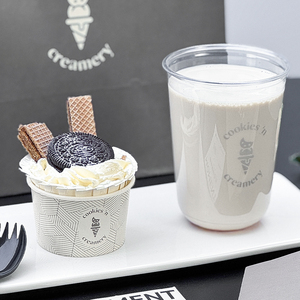 Kem giấy ly sữa chua bánh bao bì Takeaway tuyết nón cạo Băng tráng miệng an toàn mang theo thực phẩm - Product Image 1