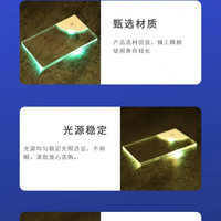 Carte publicitaire LED lumineuse, personnalisable avec impression de logo, pour salons professionnels et événements d'entreprise