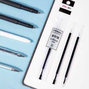 Deli A700 Gel <b>Pen</b> <b>Refill</b> 0.35mm Black Full Needle 20pcs Smooth Writing Office School Use - Product Image 3