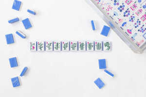 Juego de Mahjong Americano de Lujo 2026, con Botas Azules y Burbujas, Grabado en Acrílico, para 4 Jugadores, Juego de Mesa, Regalo, <span class=keywords><strong>Casino</strong></span>, Entretenimiento para Adultos - Product Image 6