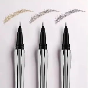 Microfilling Waterproof Natural Eyebrow 0.1 Mm Fine Tip Eyebrows Pen Ultra Thin 2 Point Multipurpose Liquid Brow Pen