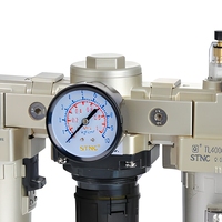 STNC Populaire TC4000-04M 1/2" Triple combinaison filtre à air, régulateur et lubrificateur en métal avec étalonnage à l'eau pour préparation de l'air