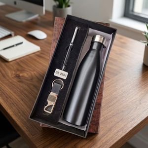 Executive <b>Gift</b> Set Stainless Steel Bottle Metal Pen Keychain Personalized Custom Design for <b>Office</b> Events Bulk Corporate <b>Gifts</b> - Product Image 4