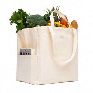 Heavy Duty Reusable Kitchen Grocery Bag <b>Extra</b> <b>Large</b> Collapsible Thick Canvas Shopping Tote Bag Foldable Et Bag - Product Image 1
