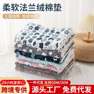 Tapis pour animaux de compagnie rectangulaire en coton épais, lit pour chien, utilisation quatre saisons, lavage à la main, nettoyage localisé - Product Image 5