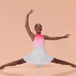 Vestido de baile de gasa Ombre Rosa Rae, ropa de actuación de salón de baile contemporáneo lírico para niños, disfraz estampado de <span class=keywords><strong>Boutique</strong></span> de escenario - Product Image 6
