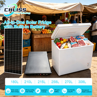 Congélateur solaire 210L DC 12V 24V à faible consommation pour la conservation de la viande sauvage congelée dans les chalands de chasse aux États-Unis
