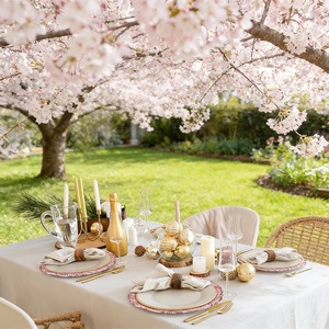 <span class=keywords><strong>Assiette</strong></span> de présentation haut de gamme en plastique écologique, motif rose gaufré, couleur or rose, pour mariages, banquets et tables de Noël - Product Image 5