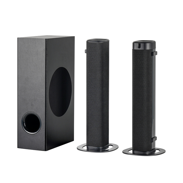 BT Wireless Mini Home Theater System,  Wall-Mounted Subwoofer Speaker, Remote Control, Plastic Material, TV Home Theater