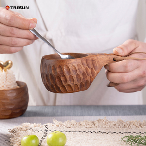 Taza Navideña de Madera Hecha a Mano, Taza Finlandesa Kuksa, Taza de Madera para Leche, Té y Café, con Tazas Personalizadas, Regalo Artesanal de Madera de Acacia - Product Image 3