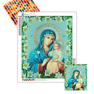 उच्च गुणवत्ता वाले हीरे की पेंटिंग 5 डी धार्मिक हीरे की पेंटिंग कुंवारी मैरी और बच्चे - Product Image 1