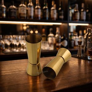 Jigger de Acero Inoxidable con Acabado de Latón, Ecológico, Capacidad de 550 ml, Taza Medidora Clásica Premium para Bartender, Preparación de Bebidas y Mixología - Product Image 3