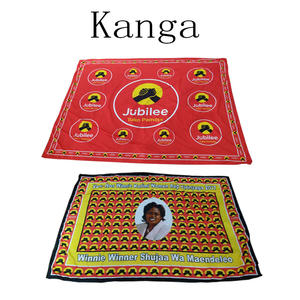 2020 Campaña electoral Diseños de vestido Kanga para tela de algodón con estampado africano para el voto de Zambia - Product Image 3