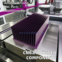Piezas de Aluminio Mecanizadas por CNC, Anodizado Negro, Mecanizado CNC de Precisión, Piezas para Drones, Disipador de Calor CNC, Proveedor OEM ODM Personalizado
