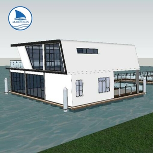 Maison de bateau <span class=keywords><strong>ponton</strong></span> flottant maison <span class=keywords><strong>bois</strong></span> flottant modulaire maison préfabriquée - Product Image 2