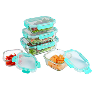 Hochwertiger Rechteckiger Ofenfester Glas-Lebensmittelbehälter aus Borosilikatglas Auslaufsicher BPA-Frei Bento-Lunchbox Mahlzeitenbehälter - Product Image 6