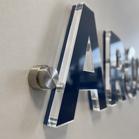 Exhibidores de Acrílico PMMA Personalizados, Letreros Flotantes con Logotipo 3D para Tiendas, Oficinas y Estudios, Placa de Identificación Comercial