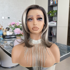 Perruque synthétique Lace Front 13x4 transparente, résistante à la chaleur, couleur noisette, sans colle, pour usage quotidien - Product Image 5