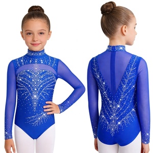 Leotardo de Danza para Niñas de 6 a 16 Años, Venta al por Mayor, con Pedrería Brillante, para Gimnasia, Actuaciones, Competencias y Patinaje Artístico - Product Image 2