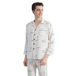 <span class=keywords><strong>Pigiami</strong></span> Personalizzati per Coppie su Misura, Design Estivo Sexy con Maniche a Tre Quarti, Traspiranti, ad Asciugatura Rapida, in Seta Stampata - Product Image 4