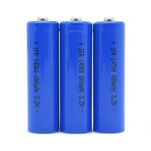 GEB baterai Ion litium Li isi ulang silinder kapasitas penuh penjualan terbaik sel 14500 3.2v 600mah untuk elektronik konsumen