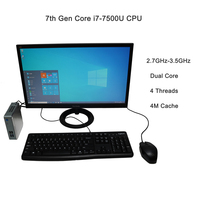 Qotom Core I3 7100U PC Mini computadora de escritorio PC NUC Thin Client Bareone Firewall Mini PC con ventilador