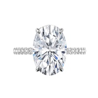 Ensemble de bagues de fiançailles et de mariage classiques en argent sterling plaqué or 18 carats de haute qualité avec moissanite