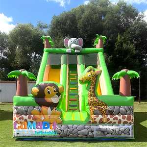 Dinosaur Party <strong>Slide</strong> Double- Lane Dry <strong>Slide</strong> Jumping Bouncy <strong>Indoor</strong> <strong>Slide</strong> Outdoor Castle Playground Equipment for Kids Dino <strong>Slide</strong> - Product Image 3