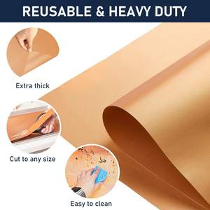 حصيرة واقية غير لاصقة بطانات فرن سميكة للخدمة الشاقة لأسفل الفرن بطانة قابلة لإعادة الاستخدام لفرن المذاق بالغاز الكهربائي - Product Image 3