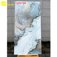 Carrelage en porcelaine poli brillant effet marbre de luxe, grand format 60x120, pour sol de salon contemporain