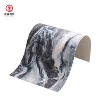 Carreaux muraux en argile flexible à texture marbrée légère, panneaux en pierre de travertin