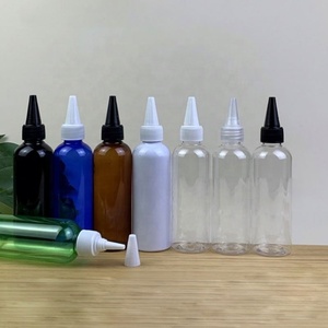 Empty 60ml 100ml 150ml clear Plastic Hair Oil <b>Squeeze</b> Applicator Packaging <b>Bottle</b> With Twist-open Dispensing Cap - Product Image 6