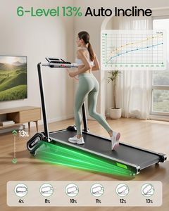 EU Foldable Home with 6 Levels Auto Incline 1-6KM/H Speed Range Anti-Slip Running Surface <b>Walking</b> <b>Machine</b> for Exercise - Product Image 1