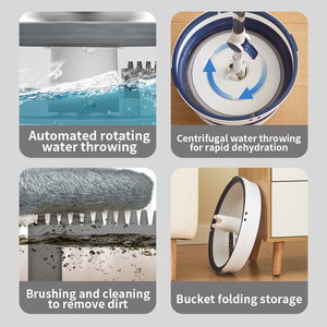 Chất Lượng Cao <span class=keywords><strong>360</strong></span> Ma Thuật Dễ Dàng Quay Lau Và Xô Set Với Máy Nơ & Riêng Biệt Nước Bẩn Xô Sợi Nhỏ Lau Cho Sàn Làm Sạch - Product Image 5