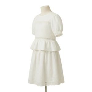 navy blue dress for baby girl Provence Bloom Peplum Maxi Dress Off White