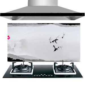 Kitchen Creative Oil Proof <b>Wall</b> Sticker Rectangle Minimalist Pet Material Home <b>Decoration</b> <b>Flower</b> Plant Pattern - Product Image 1