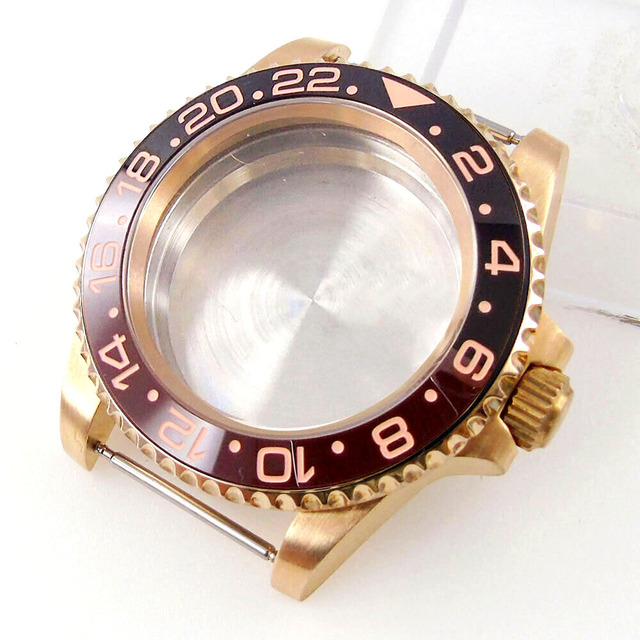 Cusn8 Real BRONZE SUB Watch Case for NH35A NH36 NH34 NH38 NH39 ETA2824 Movement 120clicks Bezel Sapphire Crrstal 40mm Insert