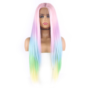 X-TRESS Ombre Colorate Parrucche Sintetiche Dei Capelli 30 pollici Lungo Rettilineo Parte Libera Anteriore Del Merletto Cosplay Alla Moda <span class=keywords><strong>Parrucchino</strong></span> <span class=keywords><strong>Per</strong></span> Le Donne - Product Image 1