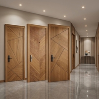 Plaques de porte personnalisées haut de gamme pour villas et hôtels, porte en bois insonorisée, résistante au feu et ignifuge, porte en bois ignifugée