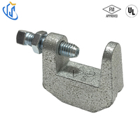 Pince de poutre industrielle FM UTT BC2 en acier au carbone galvanisé, multi-tailles 3/8" M10 1/2" M12 pour structure en acier de construction