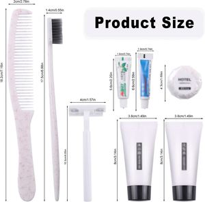 Kit de produits de toilette jetables écologiques pour hôtels 3-5 étoiles, avec couleur personnalisable, pour hôtels et complexes hôteliers - Product Image 4