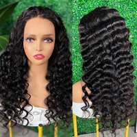 Perruques de cheveux humains naturels 100% non traités, vierges, bruts, indiens, lisses, avec dentelle frontale HD complète sans colle de 40 pouces