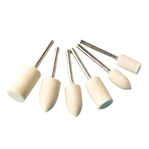 Tampon de polissage en laine, cylindrique conique, tige de 3 mm pour meuleuse, polissage du métal, du jade et du verre - Product Image 4